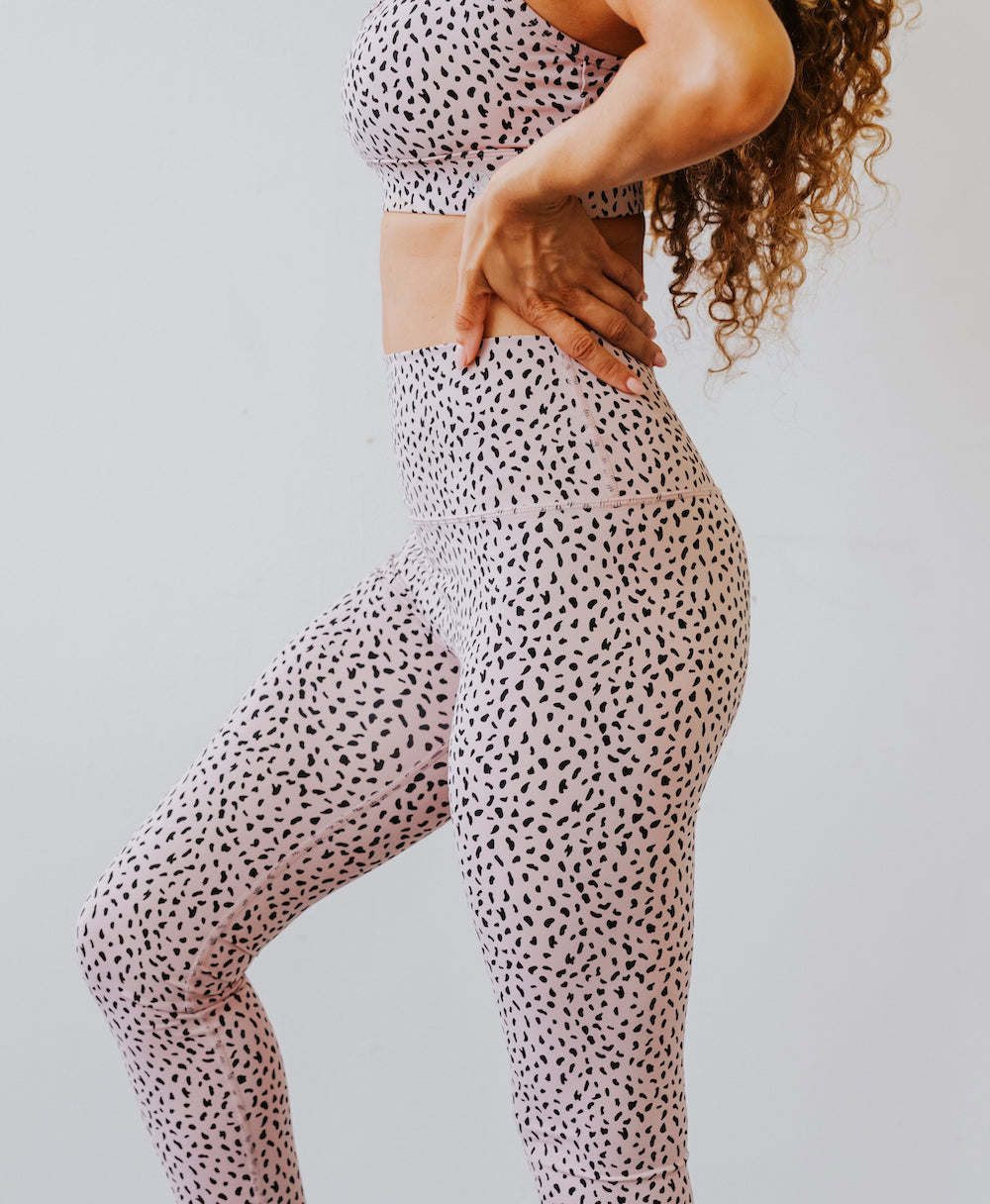 Astoria LUXE IGNITE Full Length Legging - Beige Speckle