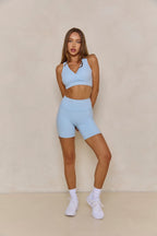 Astoria LUXE BALANCE Plunge Sports Bra - Baby Blue