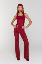Astoria LUXE BALANCE Straight Legging - Merlot Polka