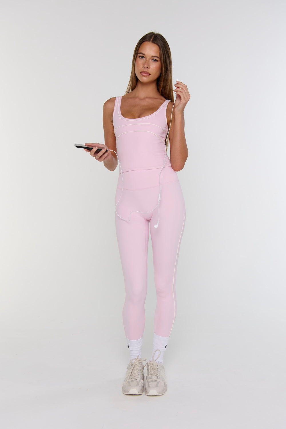 Astoria Airvíve Full Length Legging - Pink/Cream
