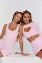 Astoria Airvíve Short Onesie - Pink/Cream