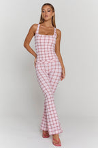 Astoria Airvíve Square Neck Tank - Princess Pink Plaid