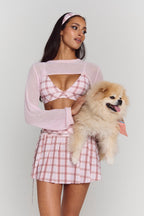 Astoria Airvíve Micro Pleated Skort - Princess Pink Plaid