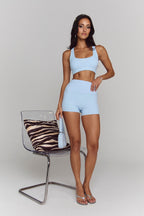 Astoria Airvíve Rhinestone Micro Short - Laguna Blue