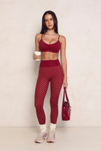 Astoria Ruched Socks  - Merlot/Cream