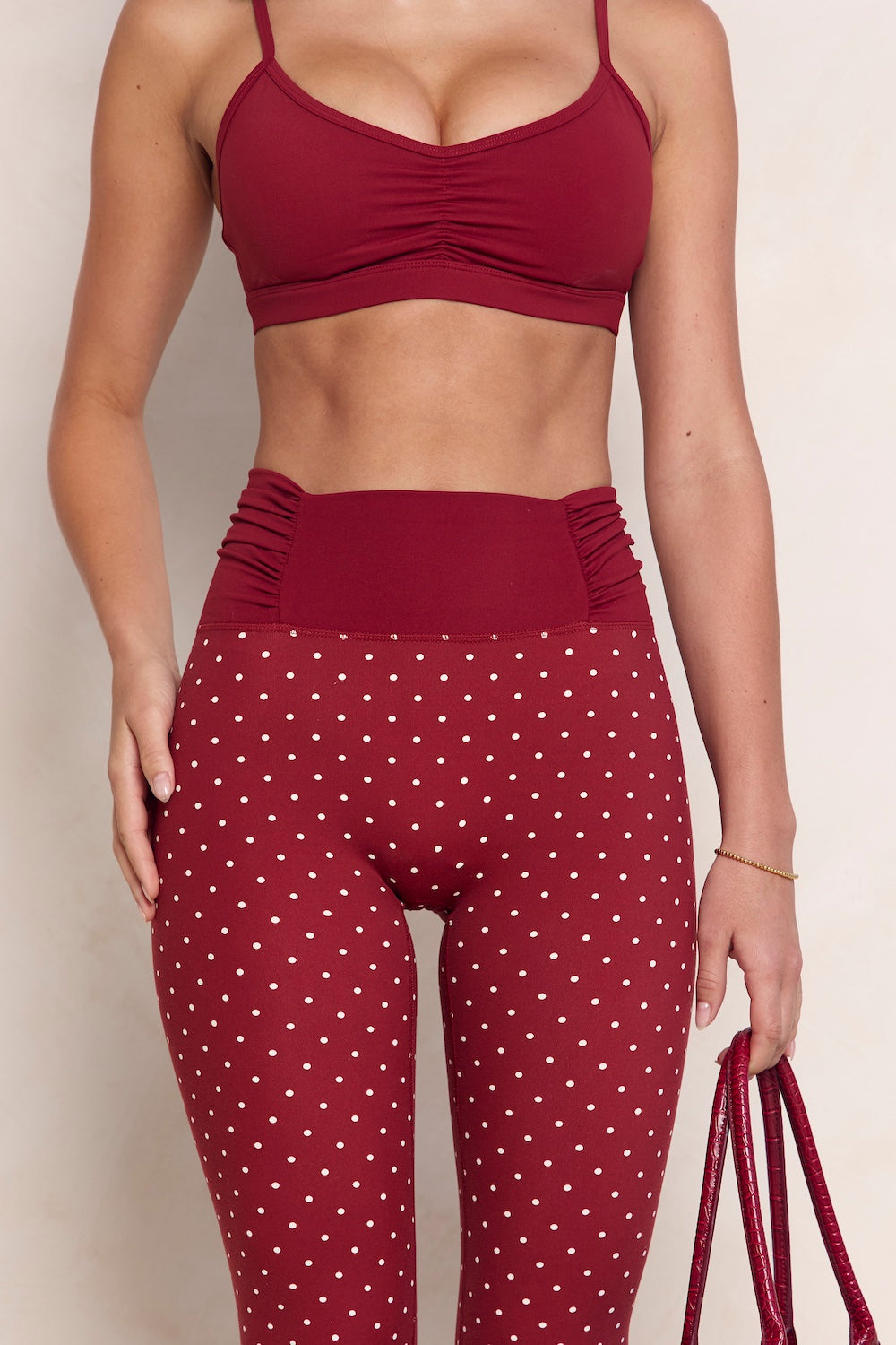 Astoria LUXE BALANCE Ruched Sports Bra - Merlot
