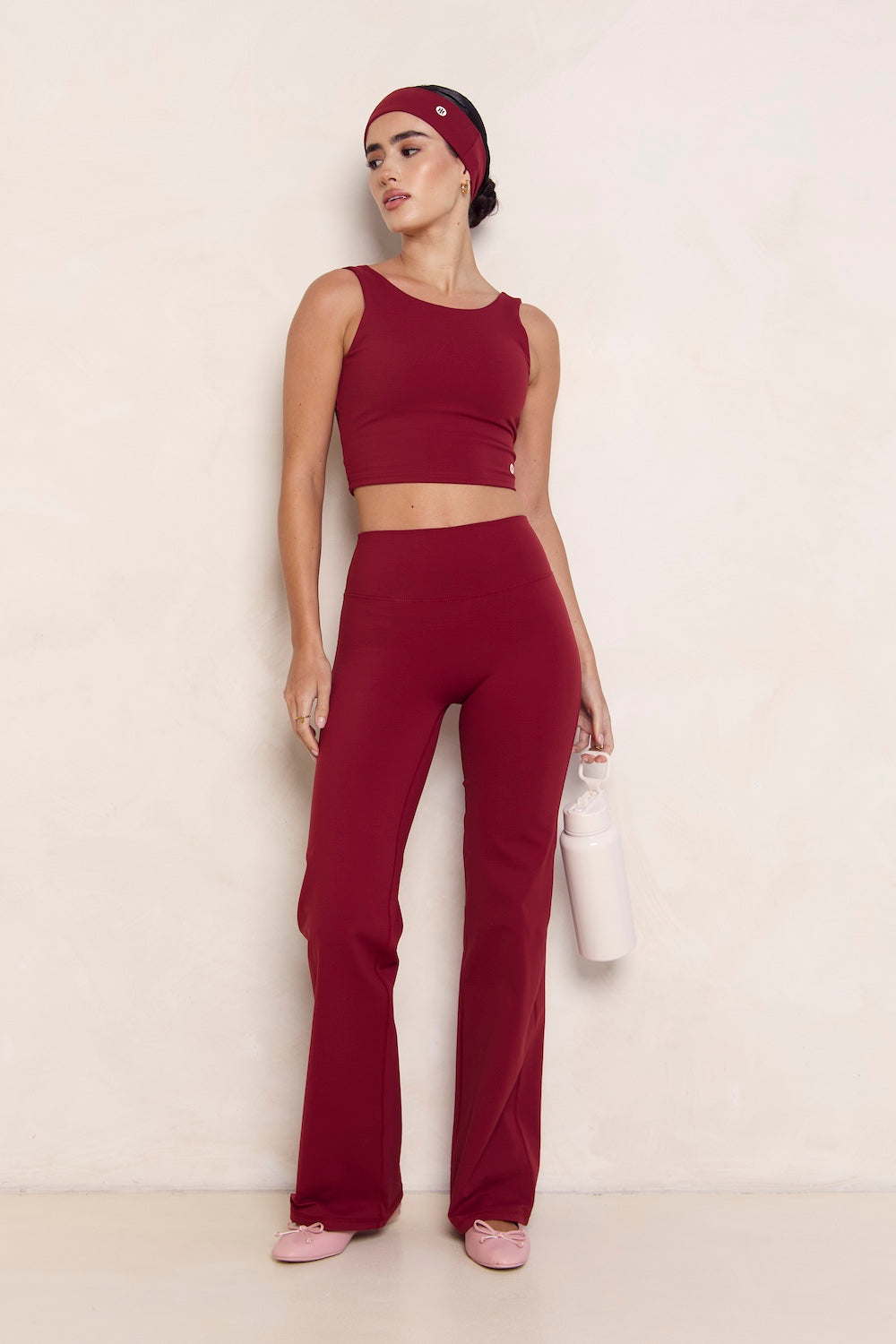 Astoria LUXE BALANCE Scoopback Sports Crop - Merlot