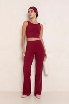 Astoria LUXE BALANCE Scoopback Sports Crop - Merlot