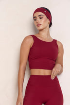 Astoria LUXE BALANCE Scoopback Sports Crop - Merlot