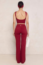 Astoria LUXE BALANCE Scoopback Sports Crop - Merlot
