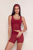 Astoria LUXE BALANCE Headband - Merlot Polka