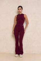Astoria Airvíve Mockneck Tank - Burgundy