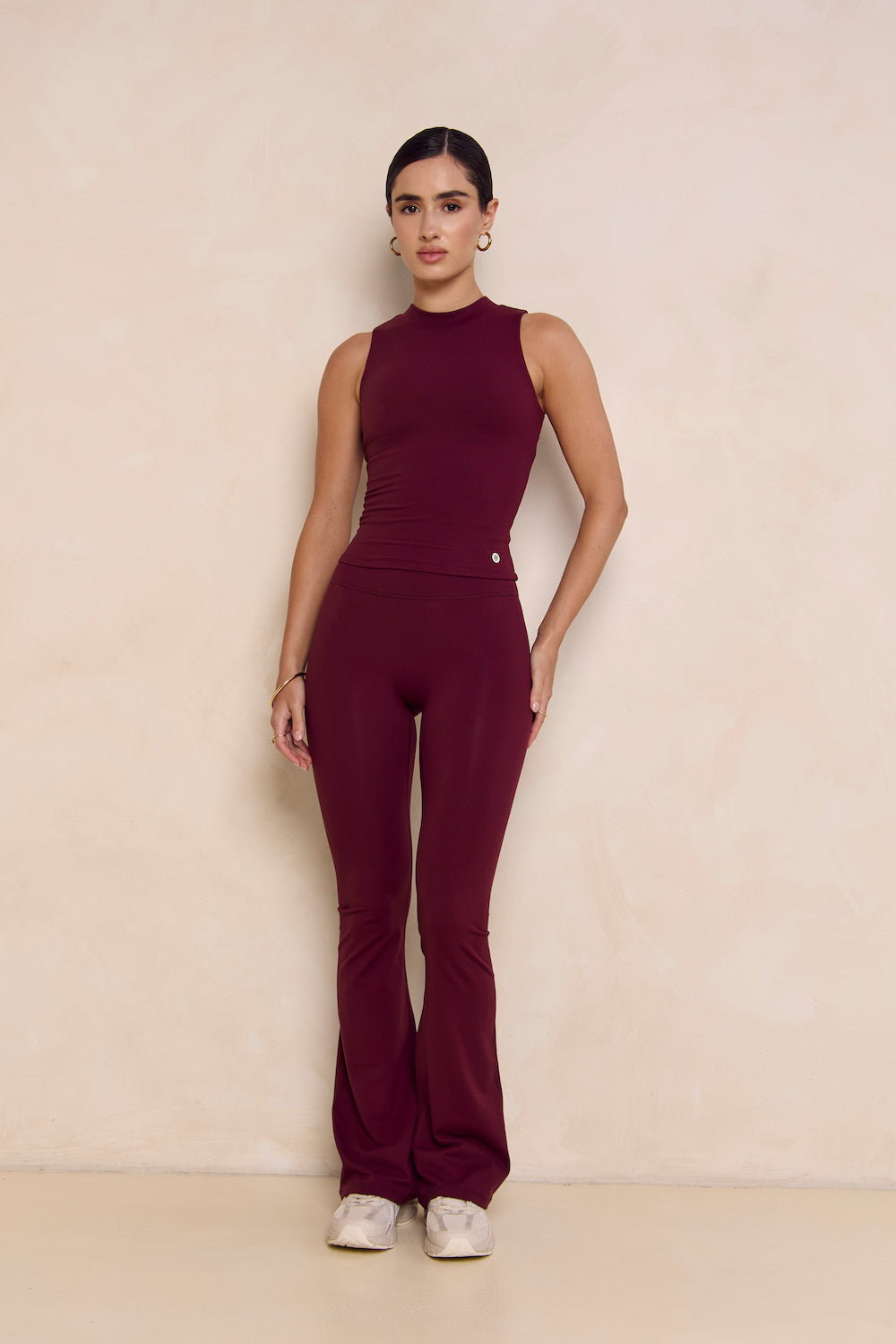 Astoria Airvíve Mockneck Tank - Burgundy