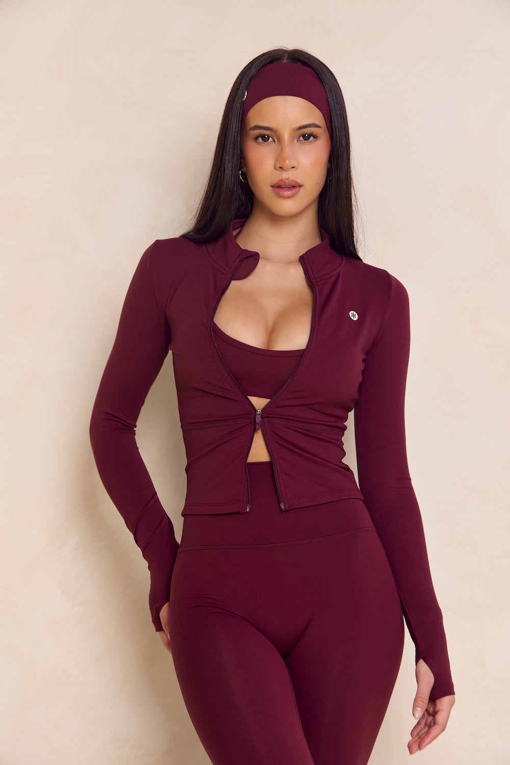 Astoria Airvíve Halter Sports Bra - Burgundy