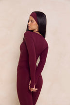 Astoria Airvíve Boat Neck Long Sleeve - Burgundy