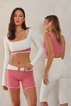 Astoria LUXE BALANCE Ruched Short - Red Gingham
