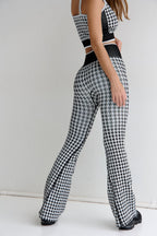 Astoria Seamless Knit Flare - Black/Grey Houndstooth