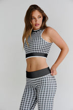 Astoria Seamless Knit Legging - Black/Grey Houndstooth
