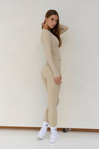 Astoria LUXE BALANCE Long Sleeve Top - Oat