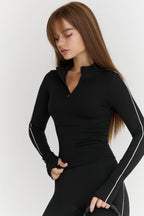 Astoria Airvíve Half Zip Jacket - Black/Cream