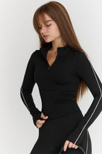 Astoria Airvíve Half Zip Jacket - Black/Cream
