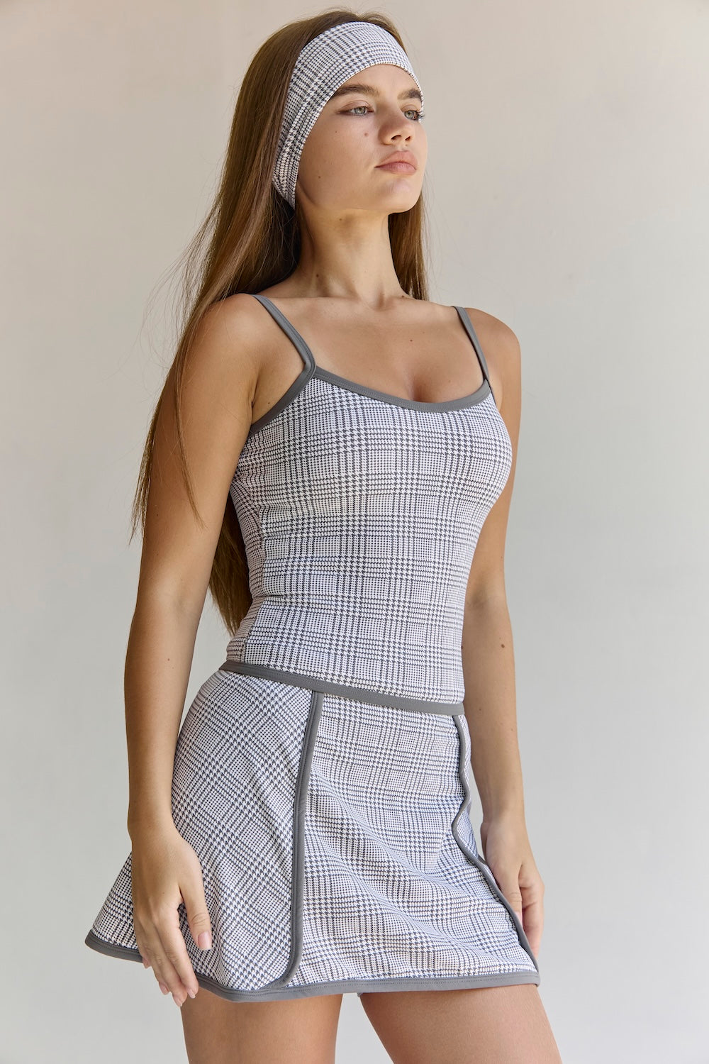 Astoria Airvíve Frame Skirt - Grey Plaid