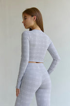 Astoria Airvíve Staple Sleeved Crop - Grey Plaid