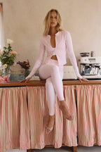 Astoria LUXE BALANCE Zip Up Jacket - Petal Pink Gingham