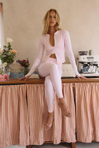 Astoria LUXE BALANCE Full Length Legging - Petal Pink Gingham