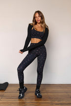 Astoria LUXE BLOSSOM Full Length Legging - Black Cherry