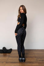 Astoria LUXE BLOSSOM Full Length Legging - Black Cherry