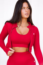 Astoria VELOCITY Seamless Sports Crop - Cherry