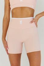 Astoria Seamless Ribbed Barre Short - Baby Pink