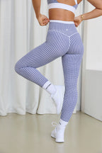 Astoria LUXE BALANCE Crossover Legging - Blue Lattice